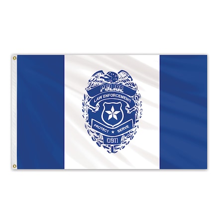 Global Flags Unlimited Police Outdoor Nylon Flag 4'x6' 208303